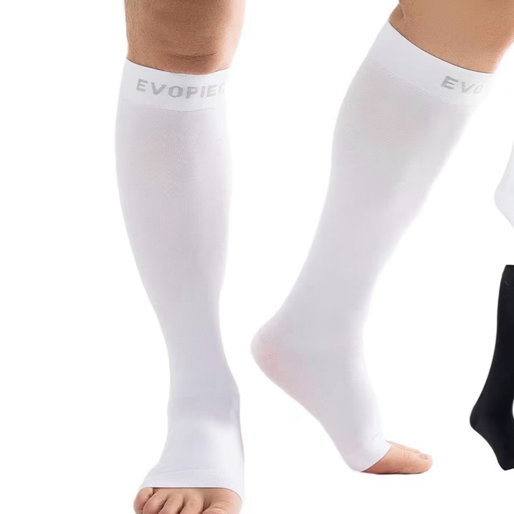 White Compression Shapewear Socks